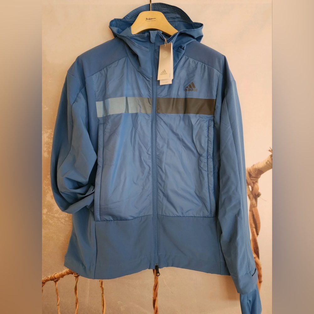 ADIDAS COLD.RDY INSULATED HOODED RUNNING JACKET w/ REFLECTIVE DETAILS sz XL - Picture 15 of 16